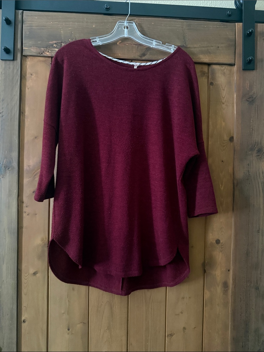 Honeyme Deep Burgundy Knit Pullover